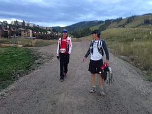 Eddie with me every step of the way down those painful last 6 miles